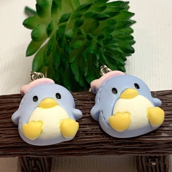 Penguin Earring, Silly Animal Earring, Penguin Jewelry, Gift Idea, Penguin Charm - Picture 2 of 7